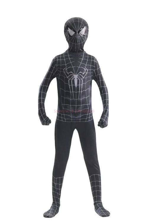 Black Symbiote Spiderman Inspired Suit Kids & Adults Superhero Cosplay Costume | Thread Armours