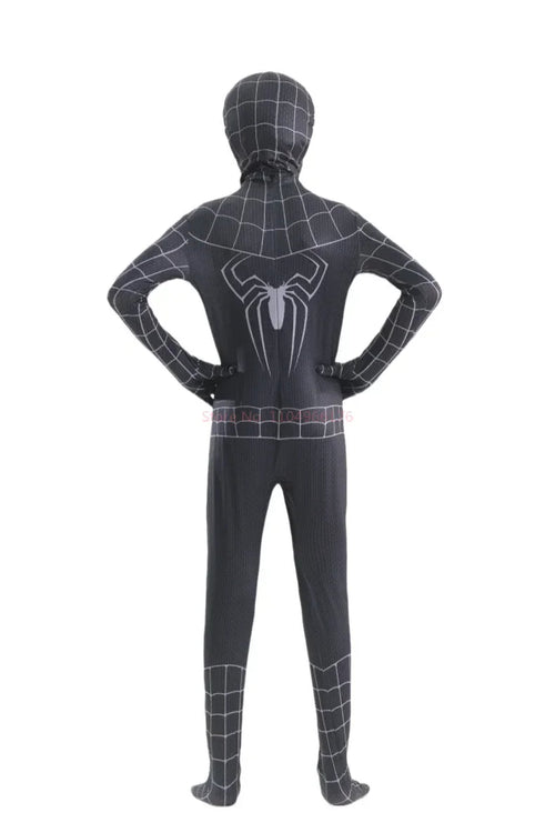 Black Symbiote Spiderman Inspired Suit Kids & Adults Superhero Cosplay Costume | Thread Armours