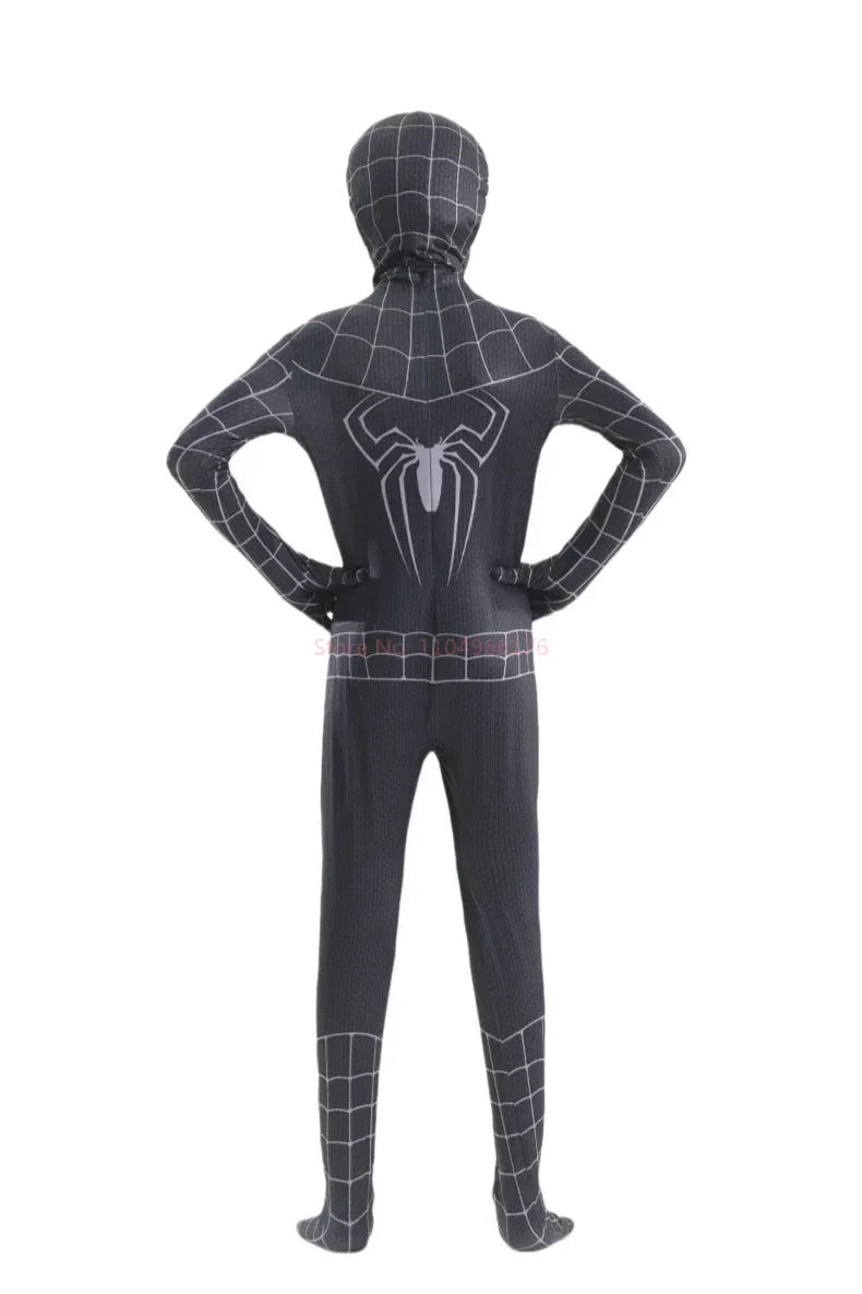 Black Symbiote Spiderman Inspired Suit Kids & Adults Superhero Cosplay Costume | Thread Armours