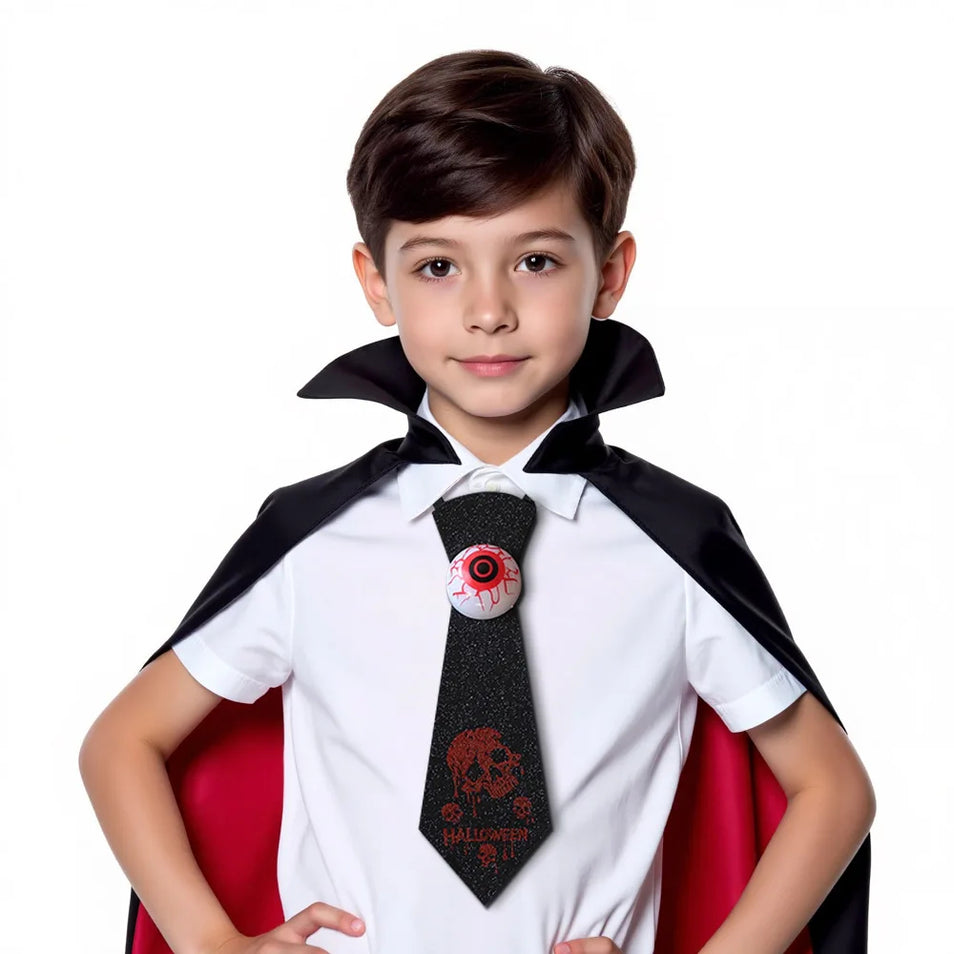 Glowing Eyeball Tie & Bat Bow Tie | Halloween Cosplay Accessory | Thread Armours