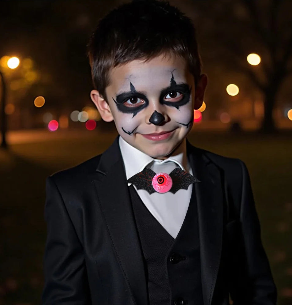 Glowing Eyeball Tie & Bat Bow Tie | Halloween Cosplay Accessory | Thread Armours