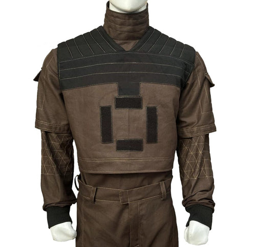 Custom Brown Flight Suit 3-Piece Bounty Hunter Cosplay Costume Mandalorian Inspired | Thread Armours