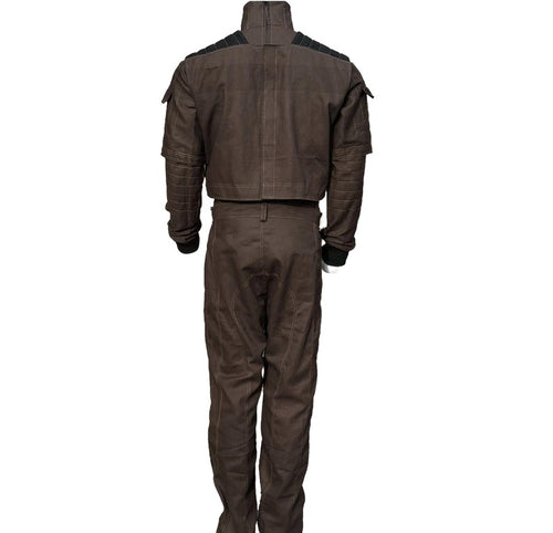 Custom Brown Flight Suit 3-Piece Bounty Hunter Cosplay Costume Mandalorian Inspired | Thread Armours