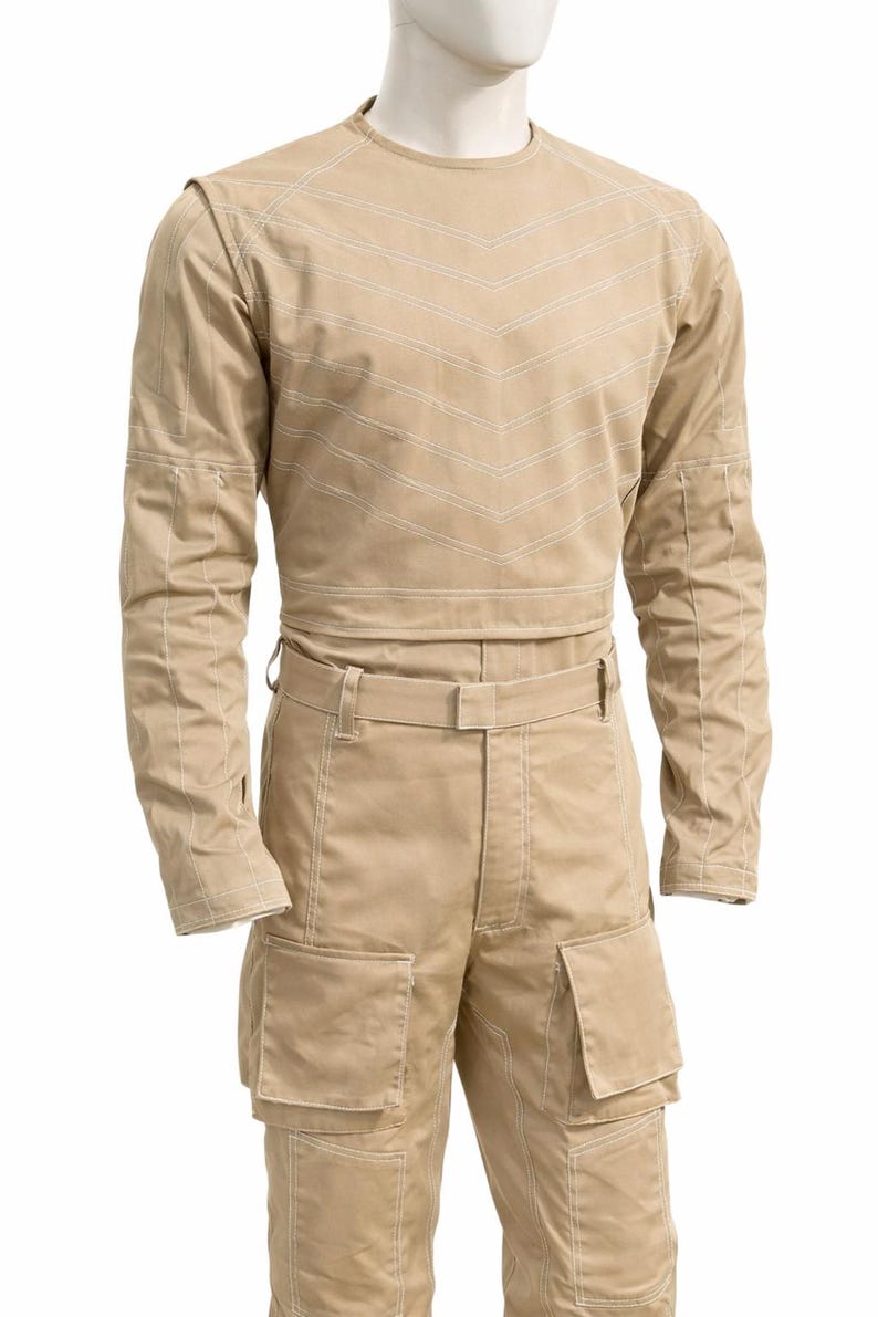 Custom Warrior Flight Suit,  3-Piece Bounty Hunter Camel Cosplay Costume | Thread Armours