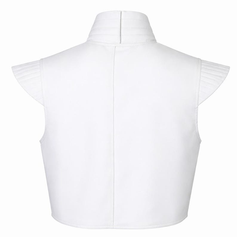 Custom Made Bounty Hunter Cosplay White Vest Mandalorian Inspired | Thread Armours