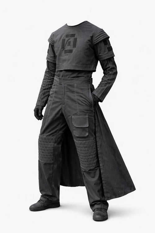 Custom Bounty Hunter Flight Suit Dark Gray Cosplay Outfit | Thread Armours