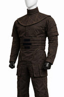 Sci-Fi Custom Cosplay Costume Mandalorian Inspired Dark Brown Flight Suit | Thread Armours