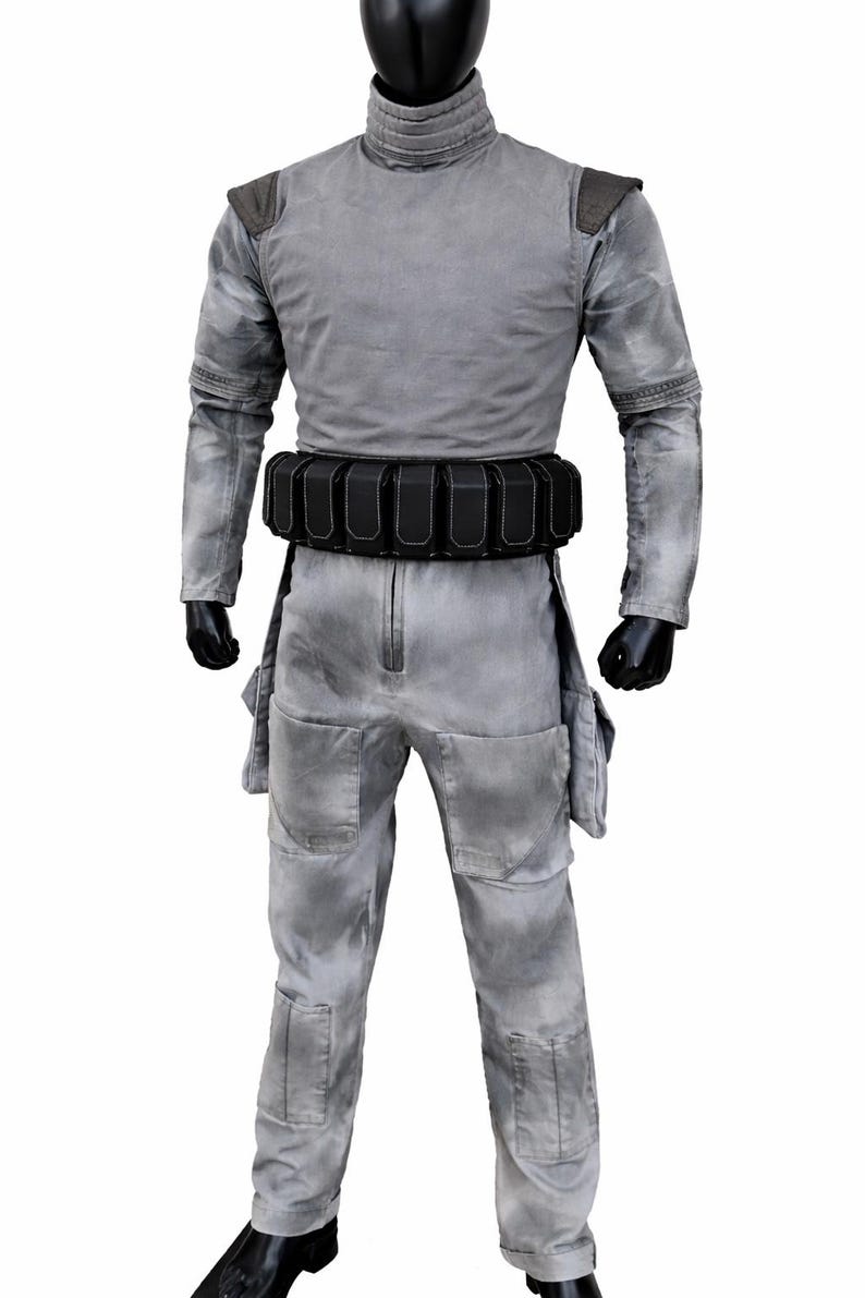 Bounty Hunter Grey Flight Suit Mandalorian Inspired Custom Cosplay Costume | Thread Armours