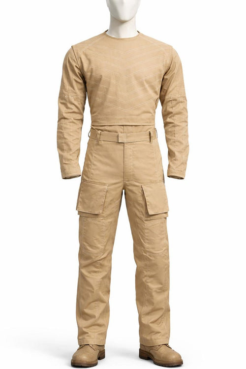 Custom Warrior Flight Suit,  3-Piece Bounty Hunter Camel Cosplay Costume | Thread Armours
