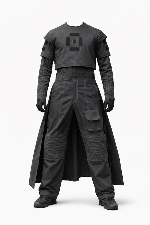 Custom Bounty Hunter Flight Suit Dark Gray Cosplay Outfit | Thread Armours