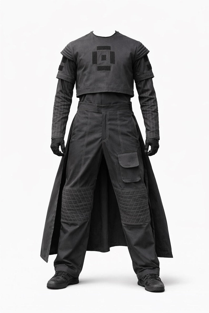 Custom Bounty Hunter Flight Suit Dark Gray Cosplay Outfit | Thread Armours