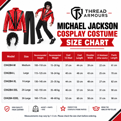 Michael Jackson Inspired Pop Star Cosplay Costume For Kids | Thread Armours