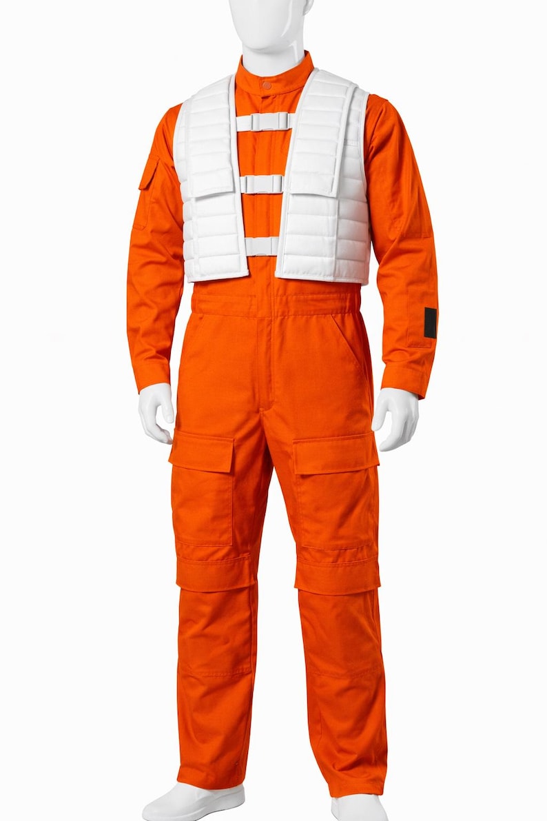 Pilot Flight Suit Rebel Inspired Custom Sci-Fi Cosplay Costume | Thread Armours