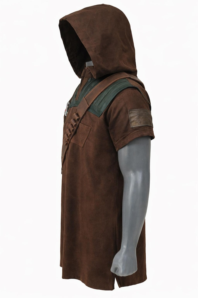 Hooded Tunic Mandalorian Bounty Hunter Inspired Custom Cosplay Top | Thread Armours