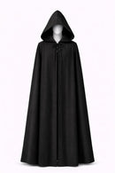 Black Hooded Cape Custom Made Mandalorian Inspired Cosplay Cloak | Thread Armours