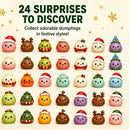24 Mini Dumpling Squishy Christmas Advent Calendar 2026 Countdown Gift for Kids | Thread Armours