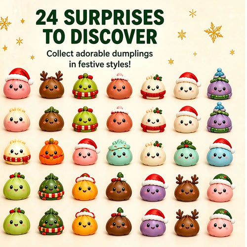 24 Mini Dumpling Squishy Christmas Advent Calendar 2026 Countdown Gift for Kids | Thread Armours