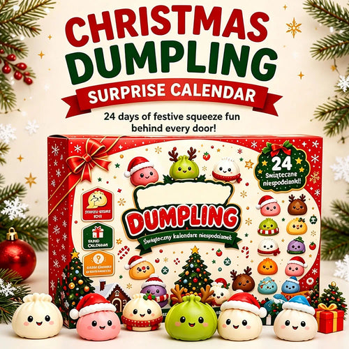 24 Mini Dumpling Squishy Christmas Advent Calendar 2026 Countdown Gift for Kids | Thread Armours