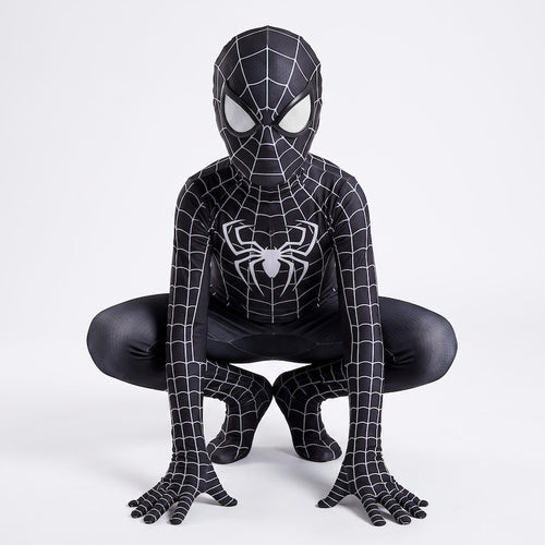 Black Symbiote Spiderman Inspired Suit Kids & Adults Superhero Cosplay Costume | Thread Armours