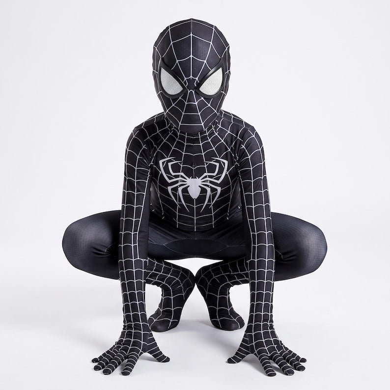 Black Symbiote Spiderman Inspired Suit Kids & Adults Superhero Cosplay Costume | Thread Armours