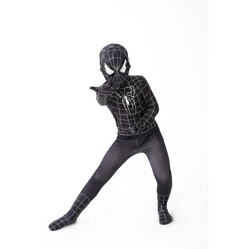 Black Symbiote Spiderman Inspired Suit Kids & Adults Superhero Cosplay Costume | Thread Armours