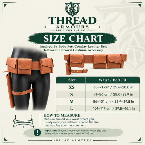 Boba Fett Inspired Cosplay Costume Leather Belt | Thread Armours